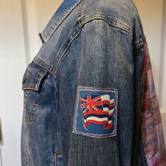 🩷Upcycled REYN SPOONER *Quilted Multi Pink*~ "Lahaina Sailor" - Picture 4 of 5